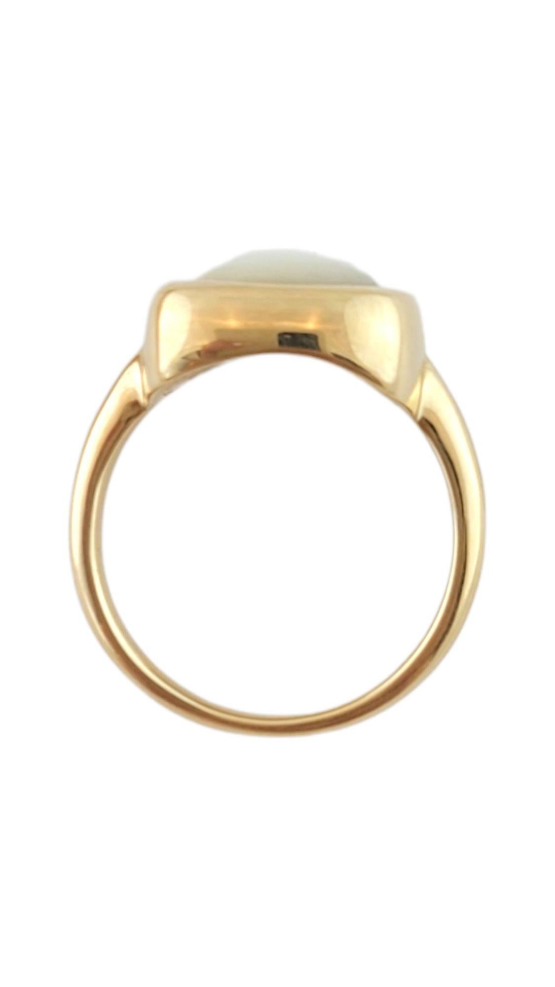 Round Cut Jewelmak 14K Yellow Gold Moonstone Ring Size 7 #14610
