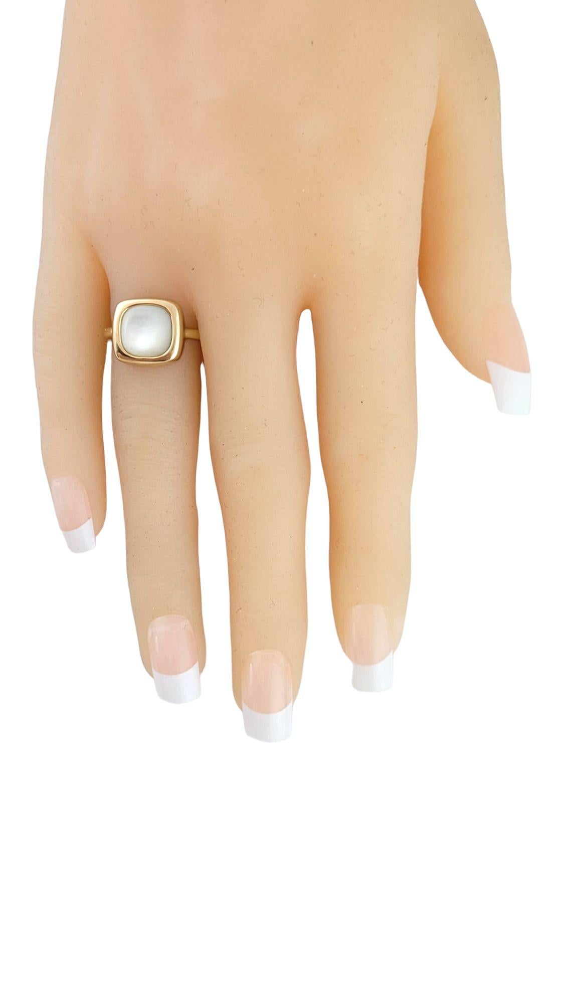 Jewelmak 14K Yellow Gold Moonstone Ring Size 7 #14610 1