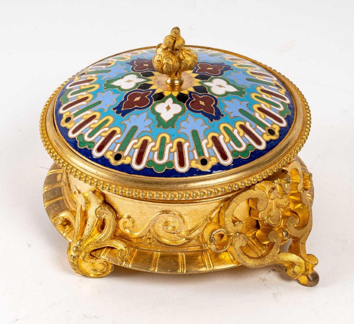 Jewelry Box In Bronze And Enamel Cloisonné Late 19th Century For Sale ...