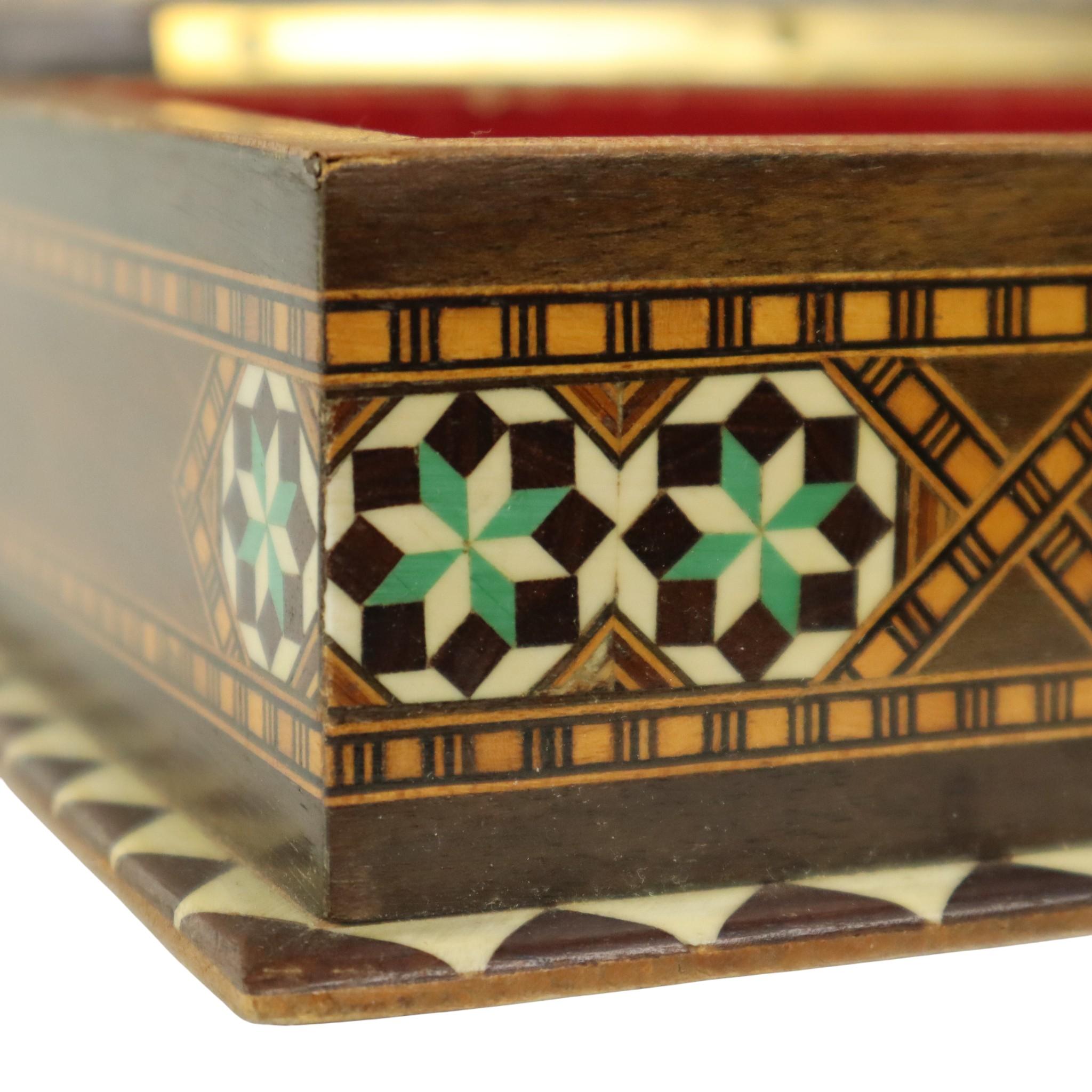 Schmuckkästchen Intarsien-Schmuckkästchen Trinket Box im Angebot 10