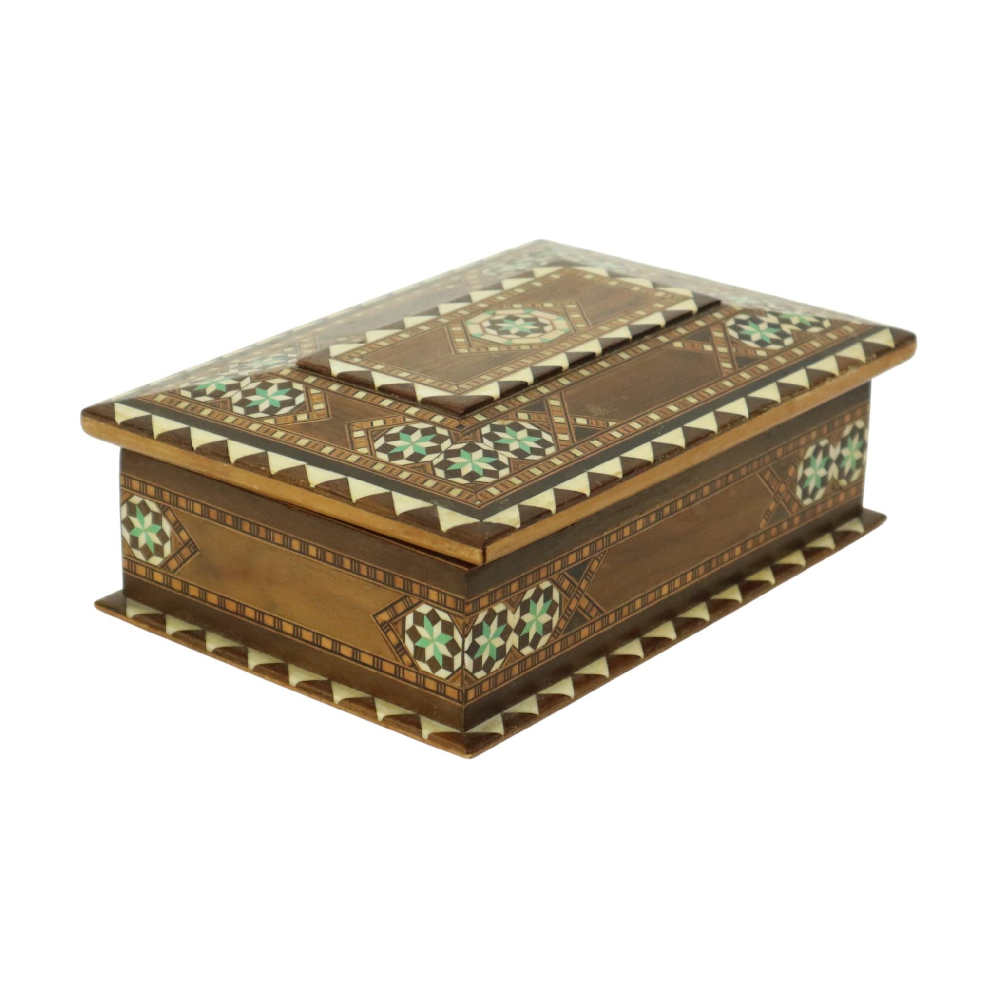 Schmuckkästchen Intarsien-Schmuckkästchen Trinket Box im Angebot 3