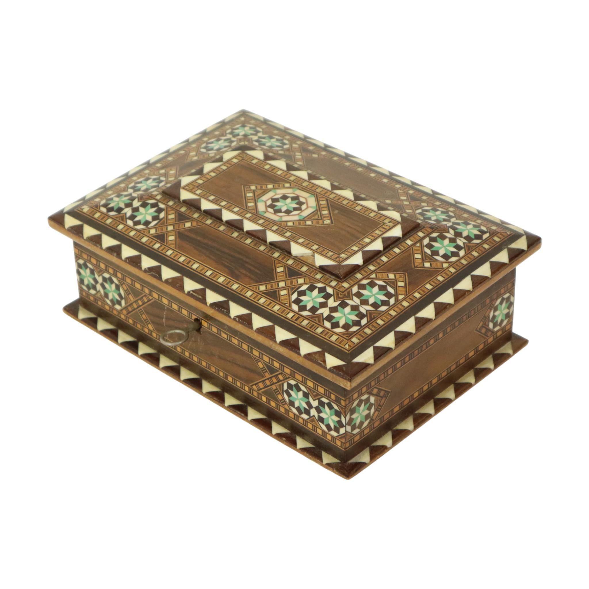 Schmuckkästchen Intarsien-Schmuckkästchen Trinket Box im Angebot 4