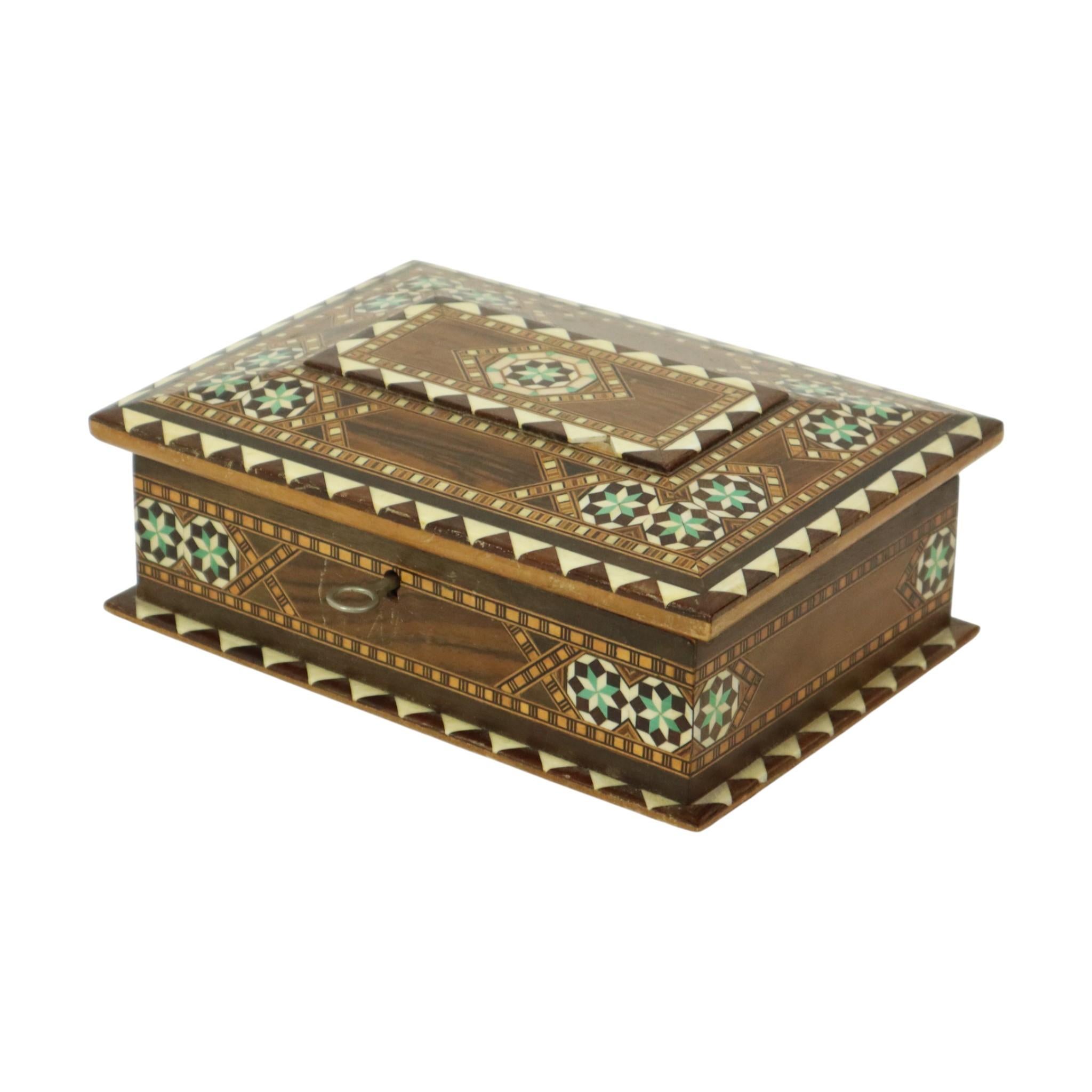 Jewelry Box Marquetry Inlay Jewelry Trinket Box