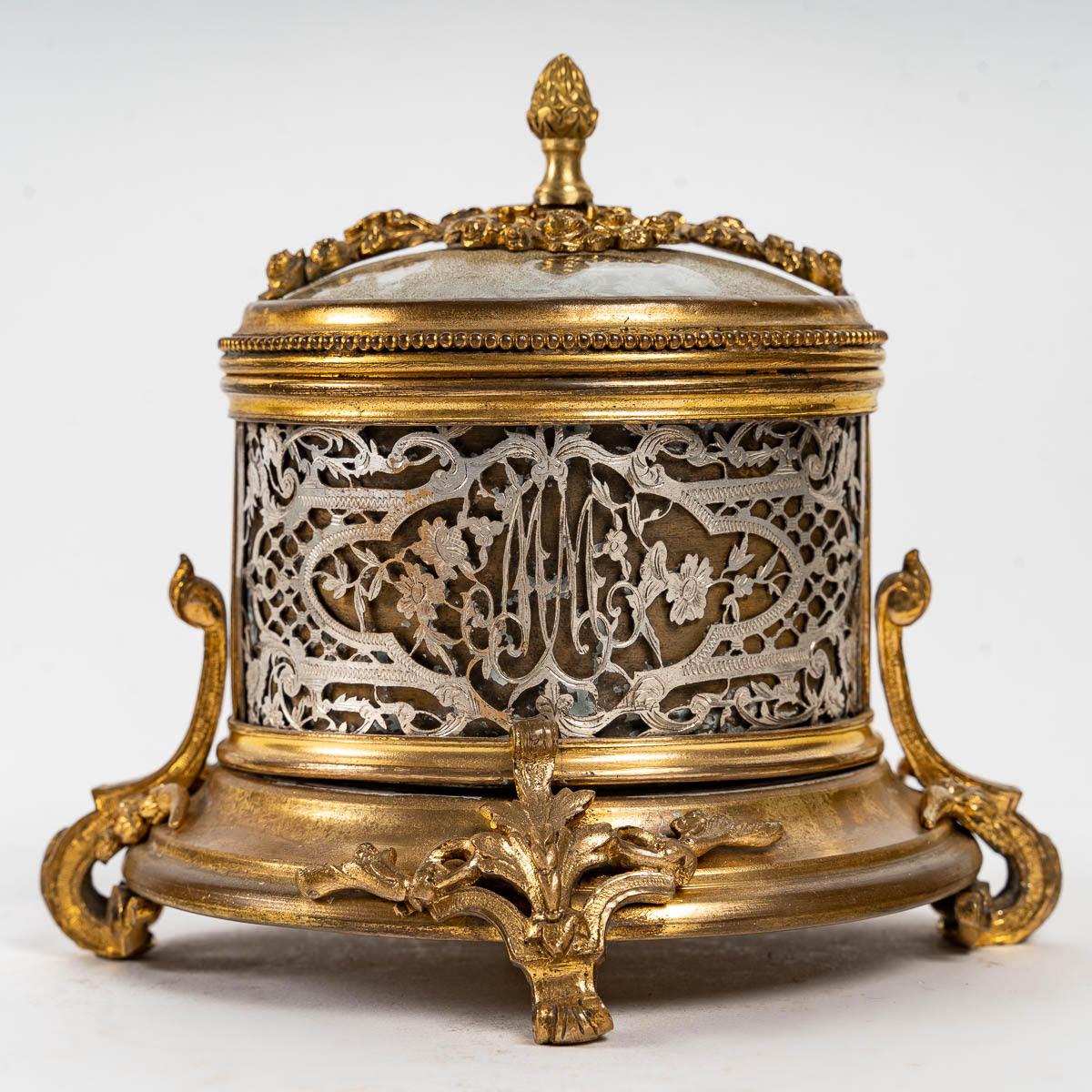 Brass Jewelry Box, Napoleon III Period For Sale