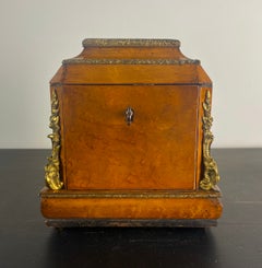 Schmuckkästchen oder Holzschachtel mit Schlüssel, Restaurationszeitalter 19. Jahrhundert, Frankreich