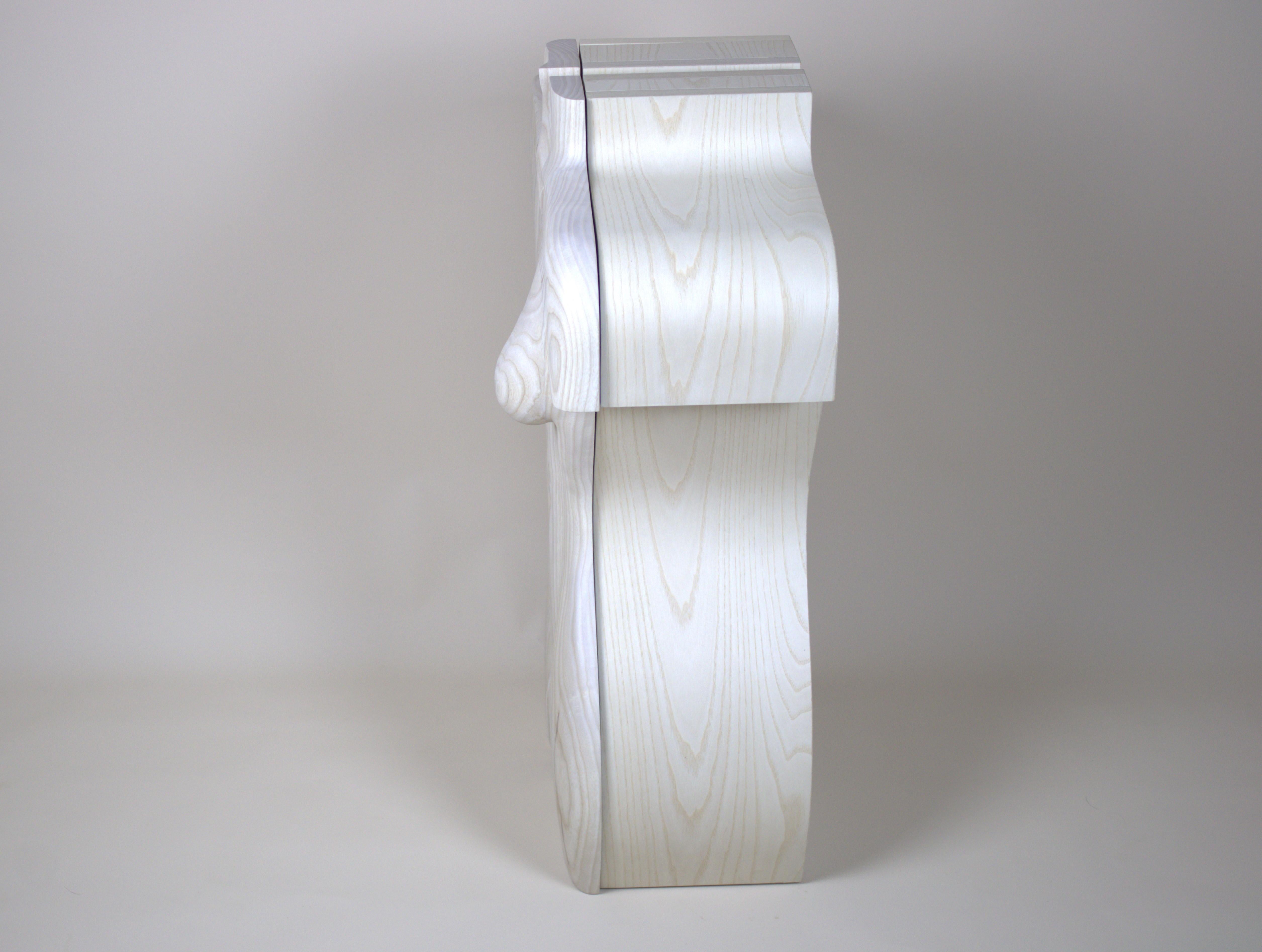 Armario para joyas Madera de fresno 30,31 x 24 x 9,84 pulg. Moderno orgánico en venta