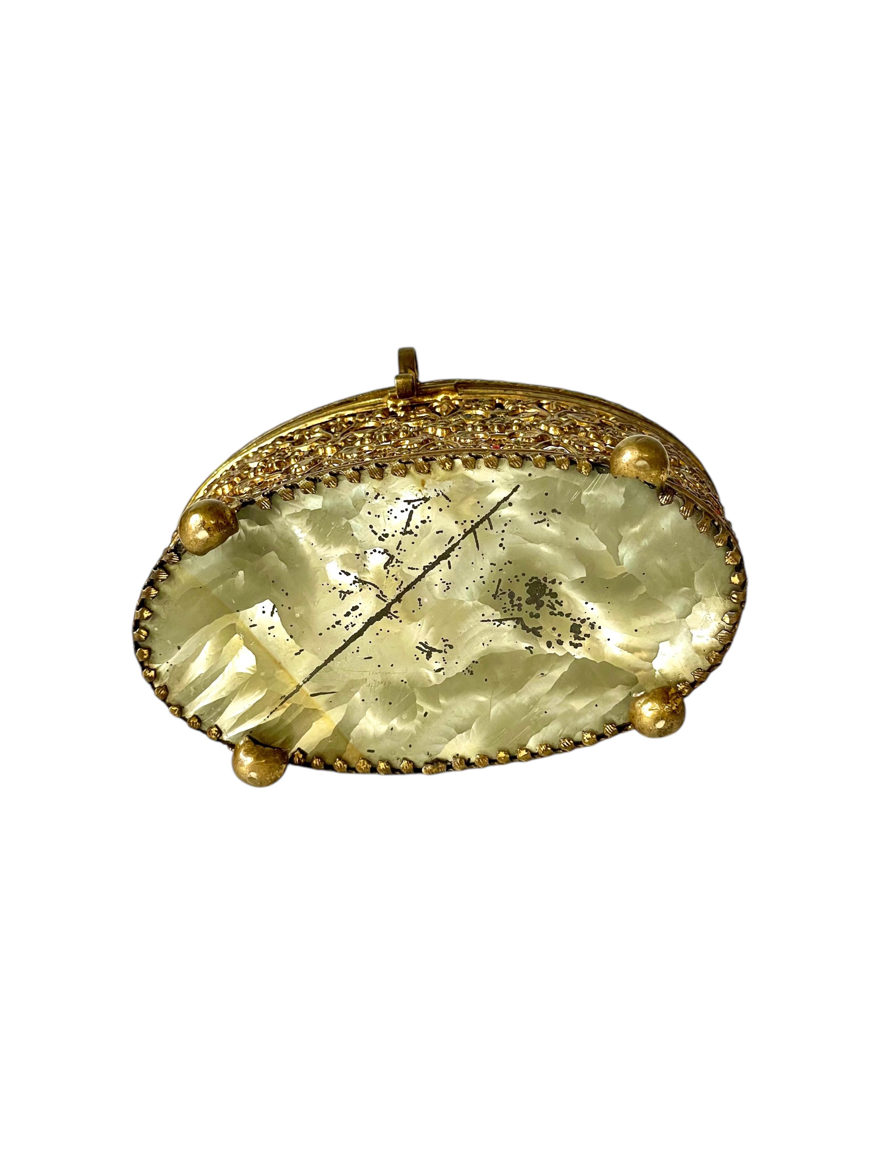 Jewelry Casket in Gilt Bronze and Beveled Glass, 19th Century For Sale 14