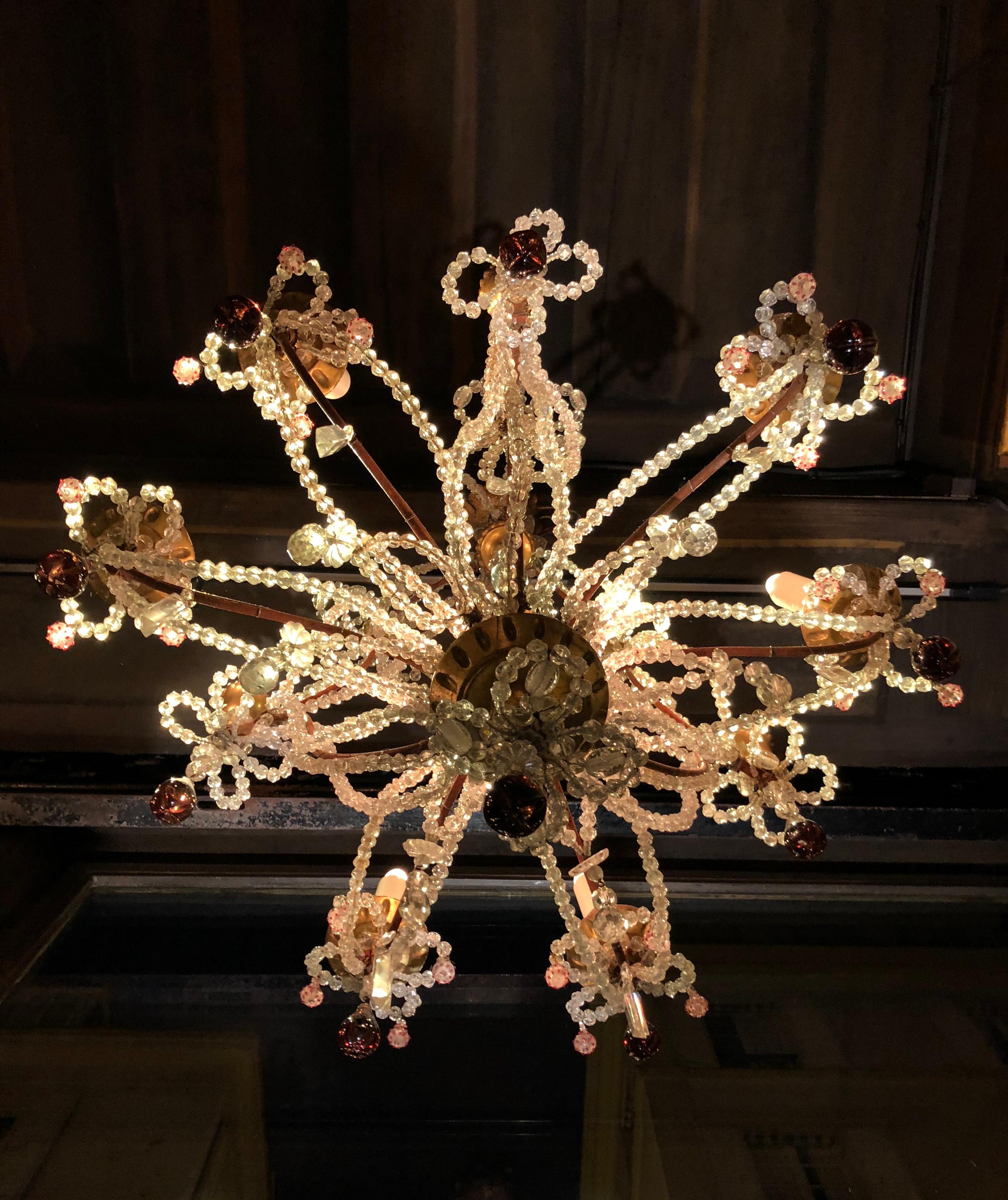 Carved Jewelry Chandelier For Sale