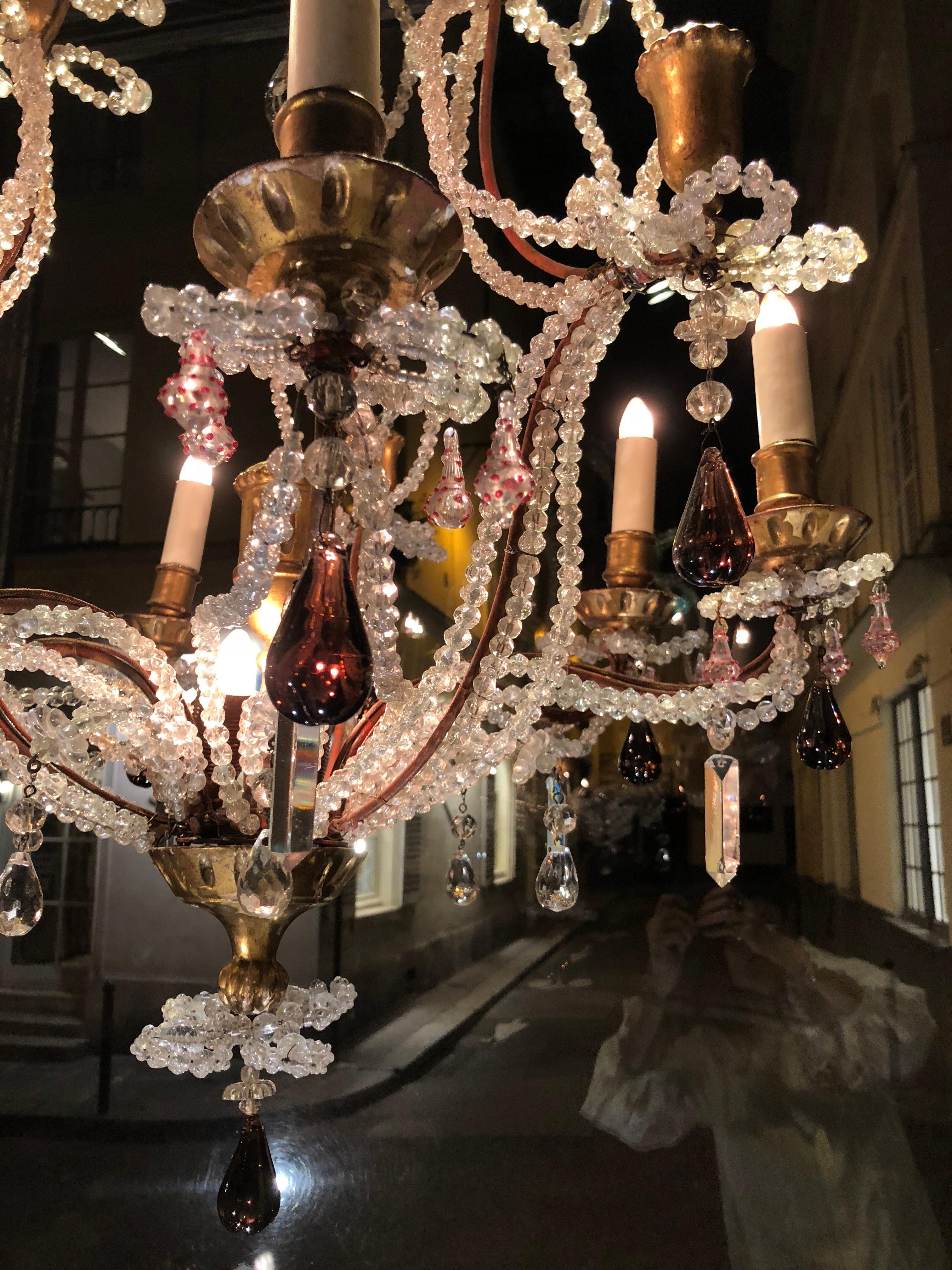 Jewelry Chandelier In Good Condition For Sale In Paris, FR