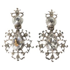 Jewelry - Pair of silver earrings - 19th century