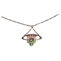 Jewelry Pendant Levinger & Bissinger circa 1905 Silver Art Nouveau