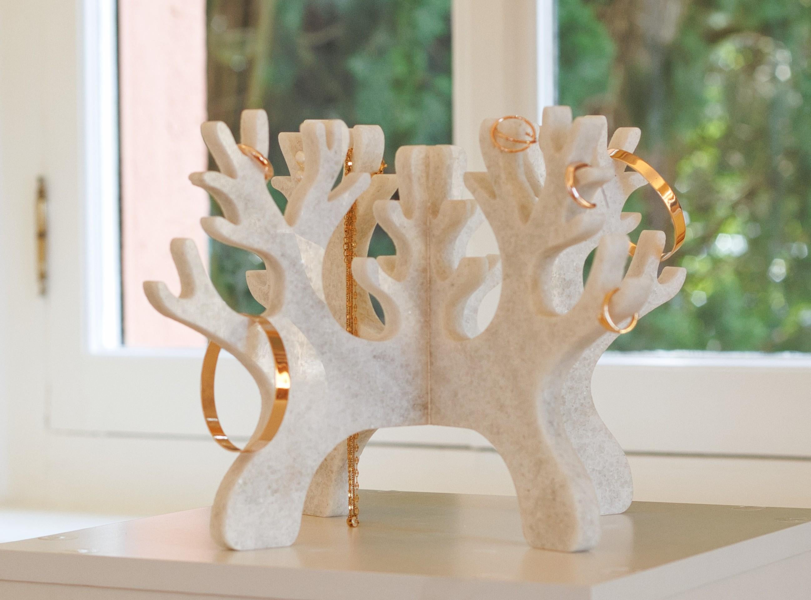 Organique Bijoux - Boîte à bijoux en marbre blanc Cristallina en vente