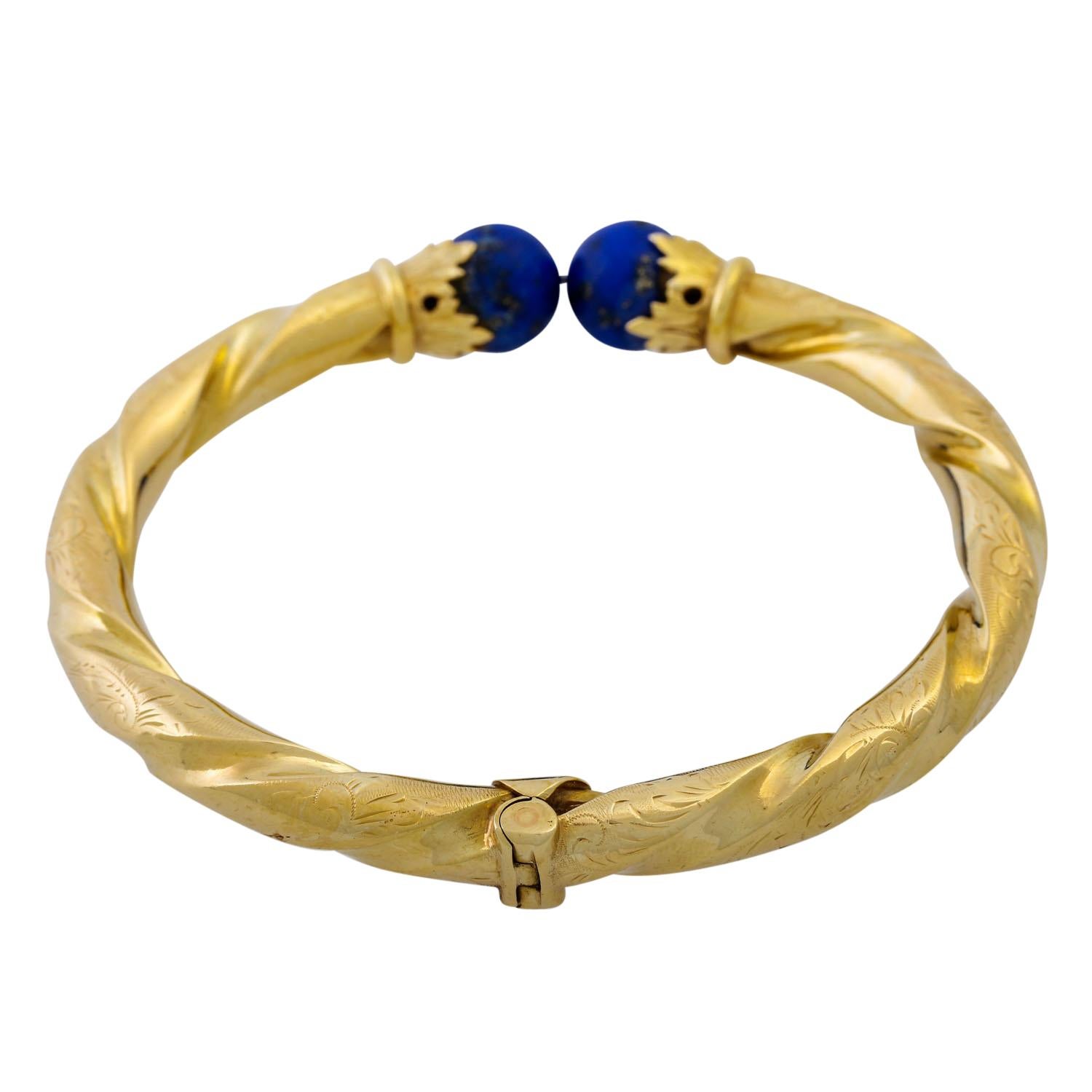 Bullet Cut Jewelry Set Bracelet and Brooch with Lapis Lazuli For Sale