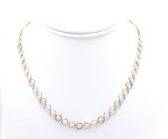 Jewelry set Necklace & Bracelet Multi color Sterling Silver 925 Circles