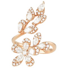 Jewels by Jacob Rose Gold and Diamond Bypass Ring
