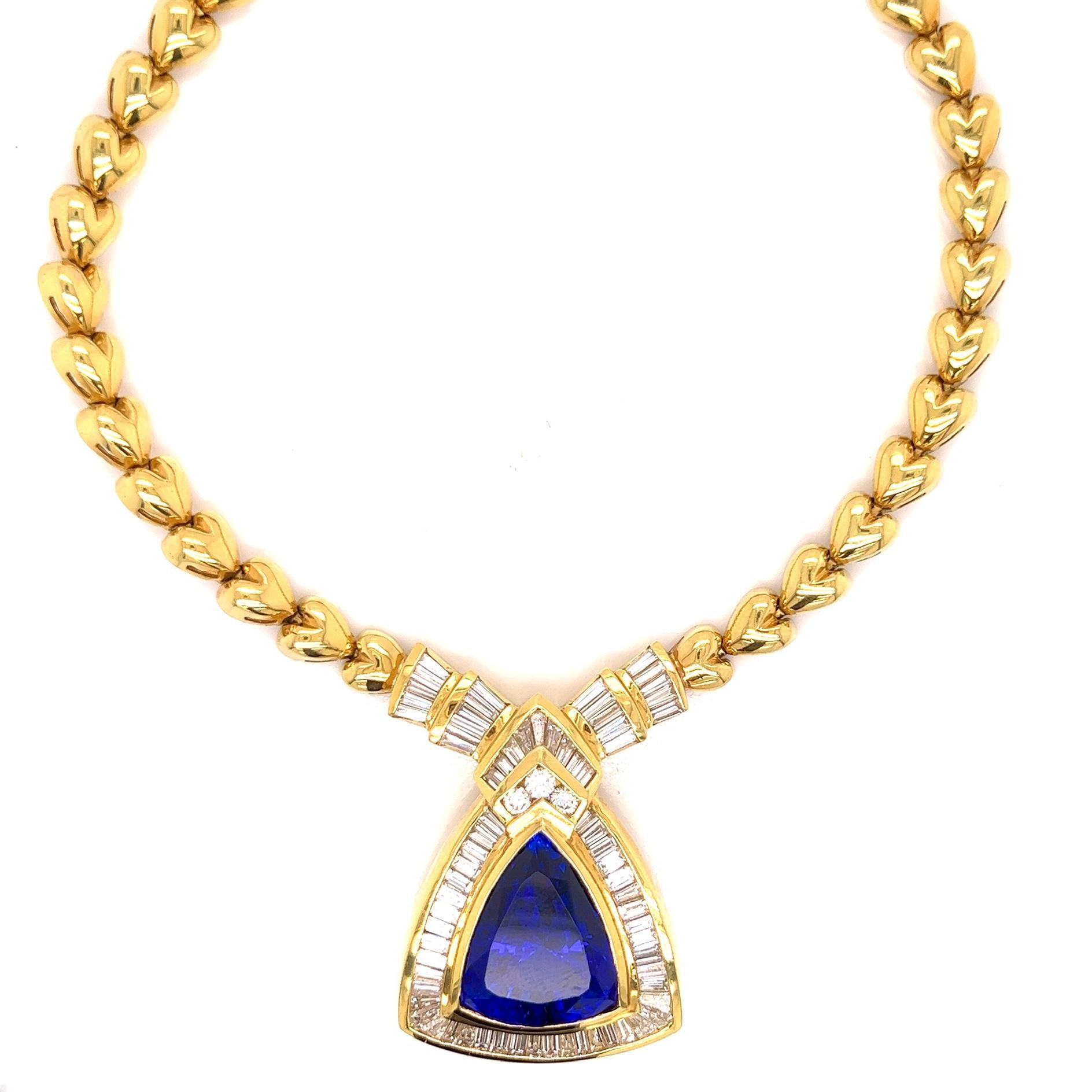 Jewels by Star 17ct. Shield Cut Tanzanite Necklace 1