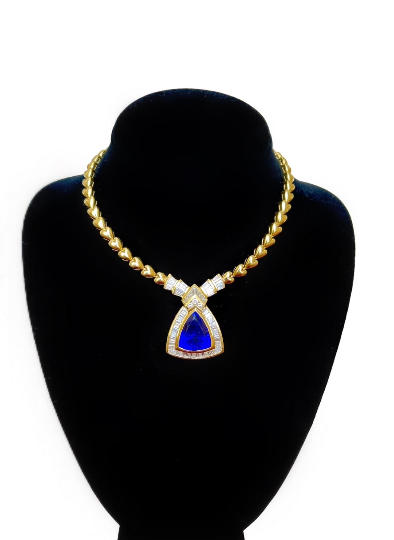 Jewels by Star 17ct. Shield Cut Tanzanite Necklace 2