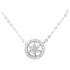 Jeweltique Snowflake Soirée 0.415ct White Diamond Pendant in 14k White Gold