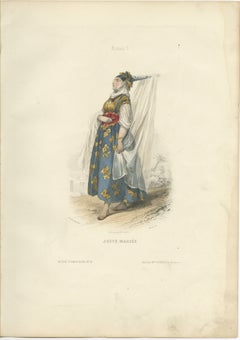 Jewish Bride Print Algeria 1853 by Compte-Calix – Hand-Colored Lithograph