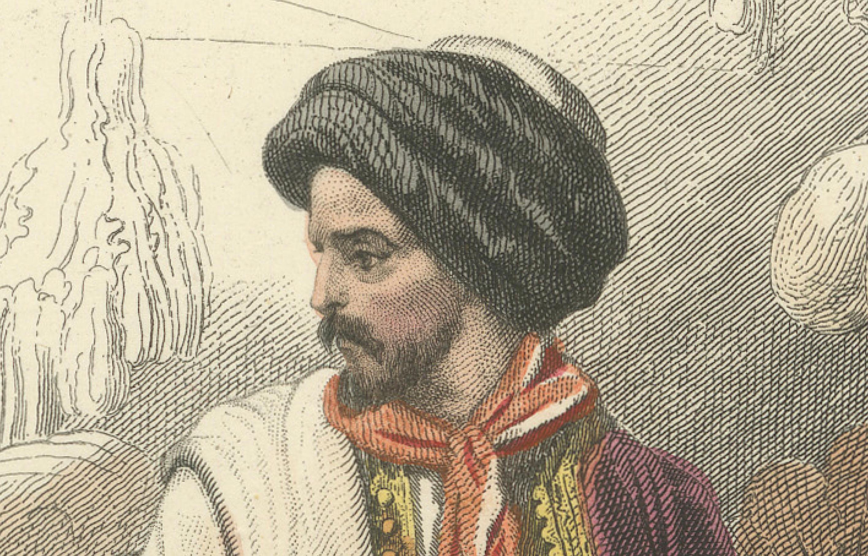 Jüdischer Händler - Algerien, Compte Calix Handkolorierter Druck, 1853 (19. Jahrhundert) im Angebot