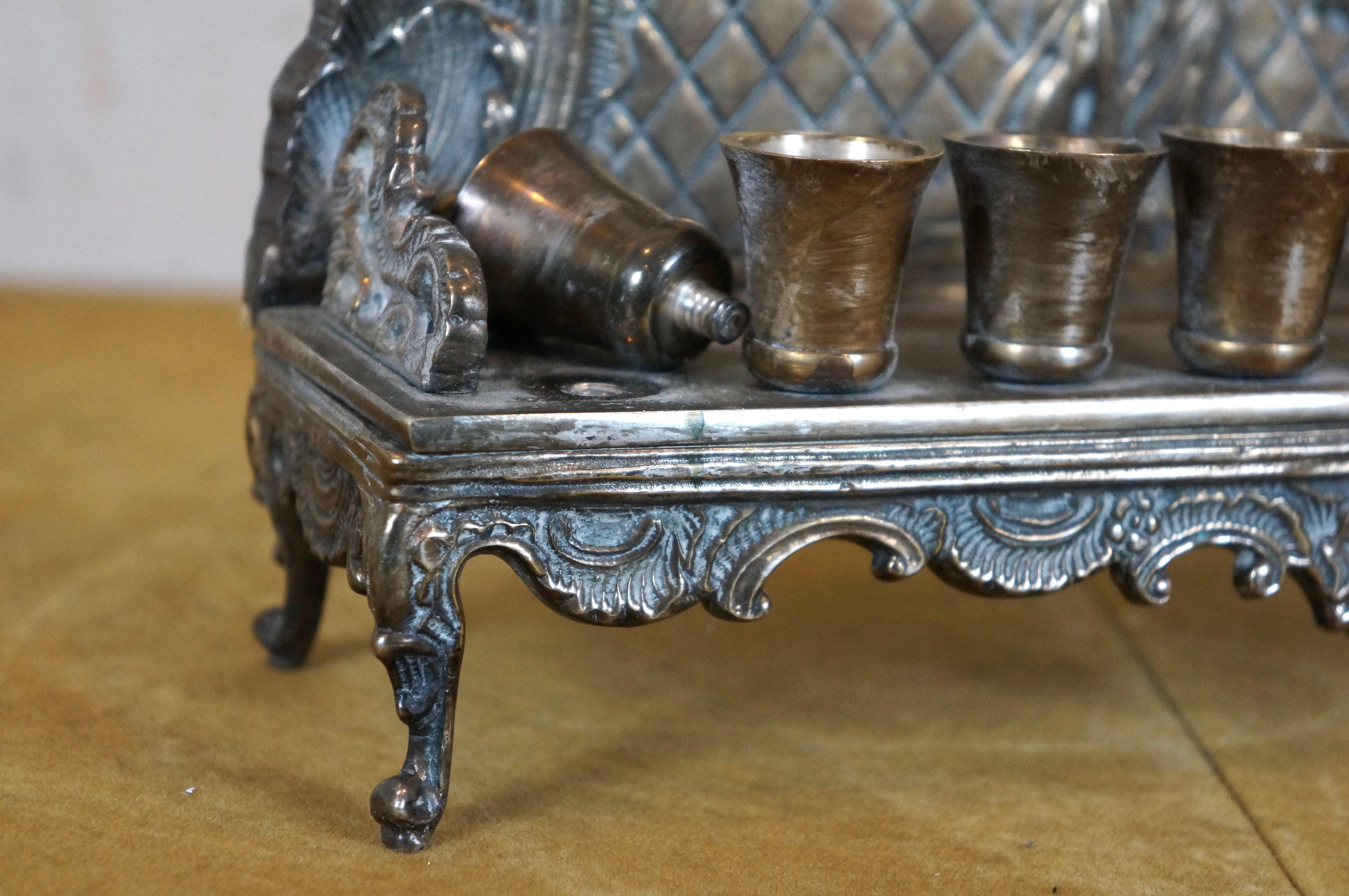 Jewish Museum Silver Plate Menorah Judith Holding Head of Holofernes Judaica For Sale 4