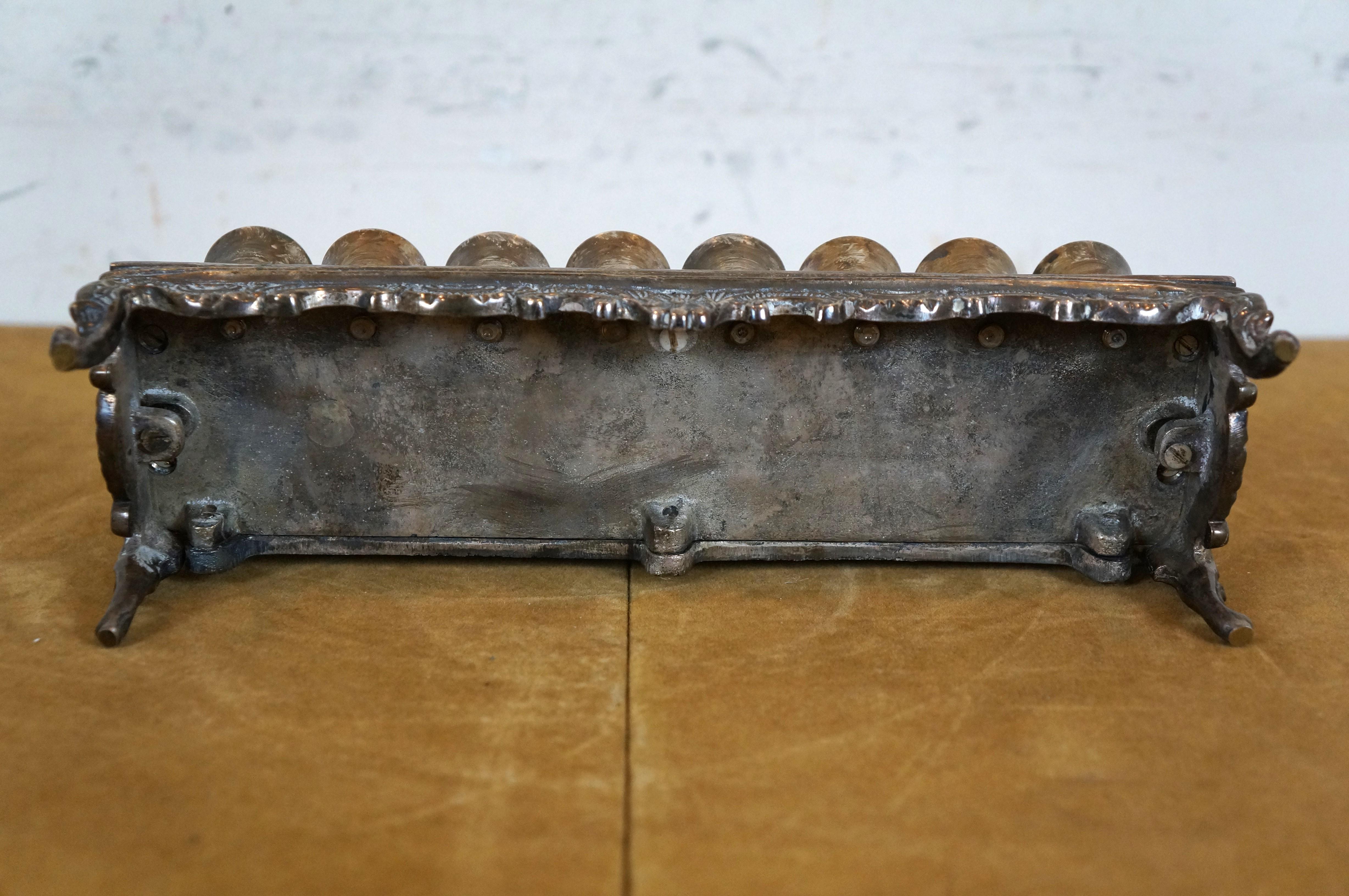 Jewish Museum Silver Plate Menorah Judith Holding Head of Holofernes Judaica For Sale 6
