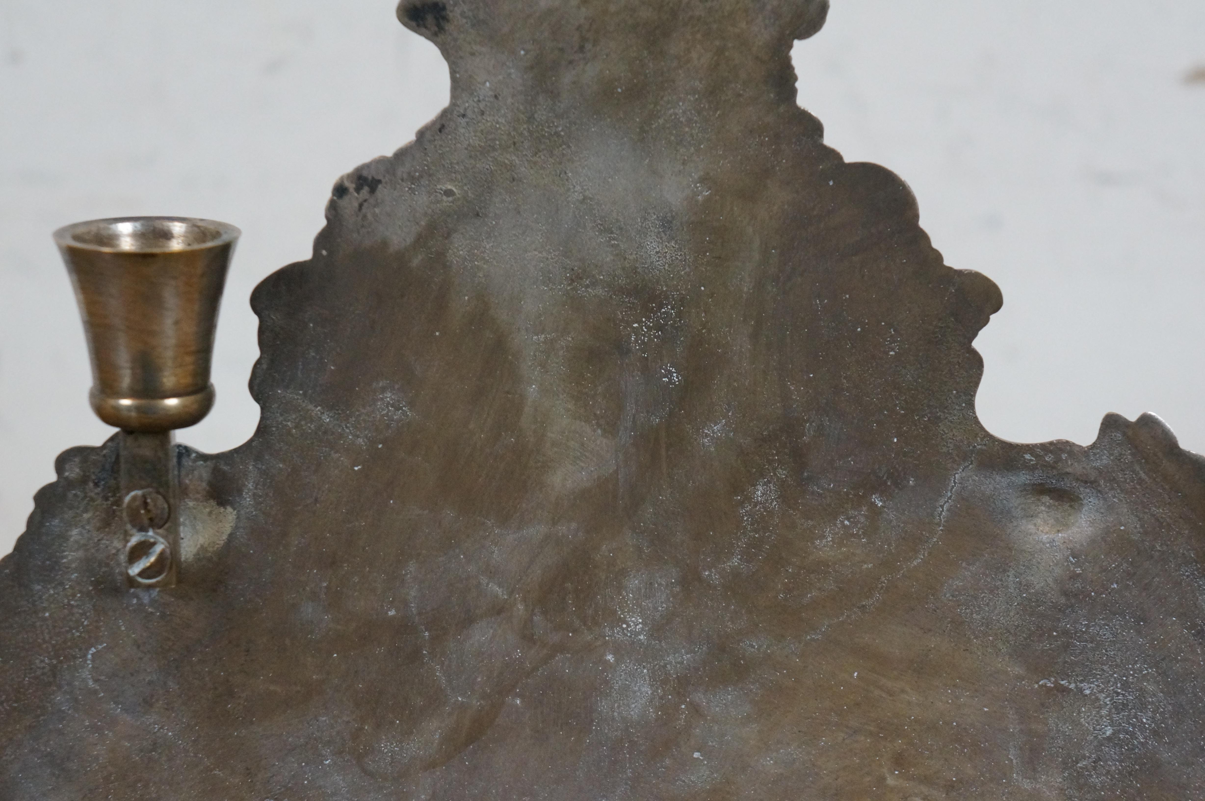 Jewish Museum Silver Plate Menorah Judith Holding Head of Holofernes Judaica For Sale 1