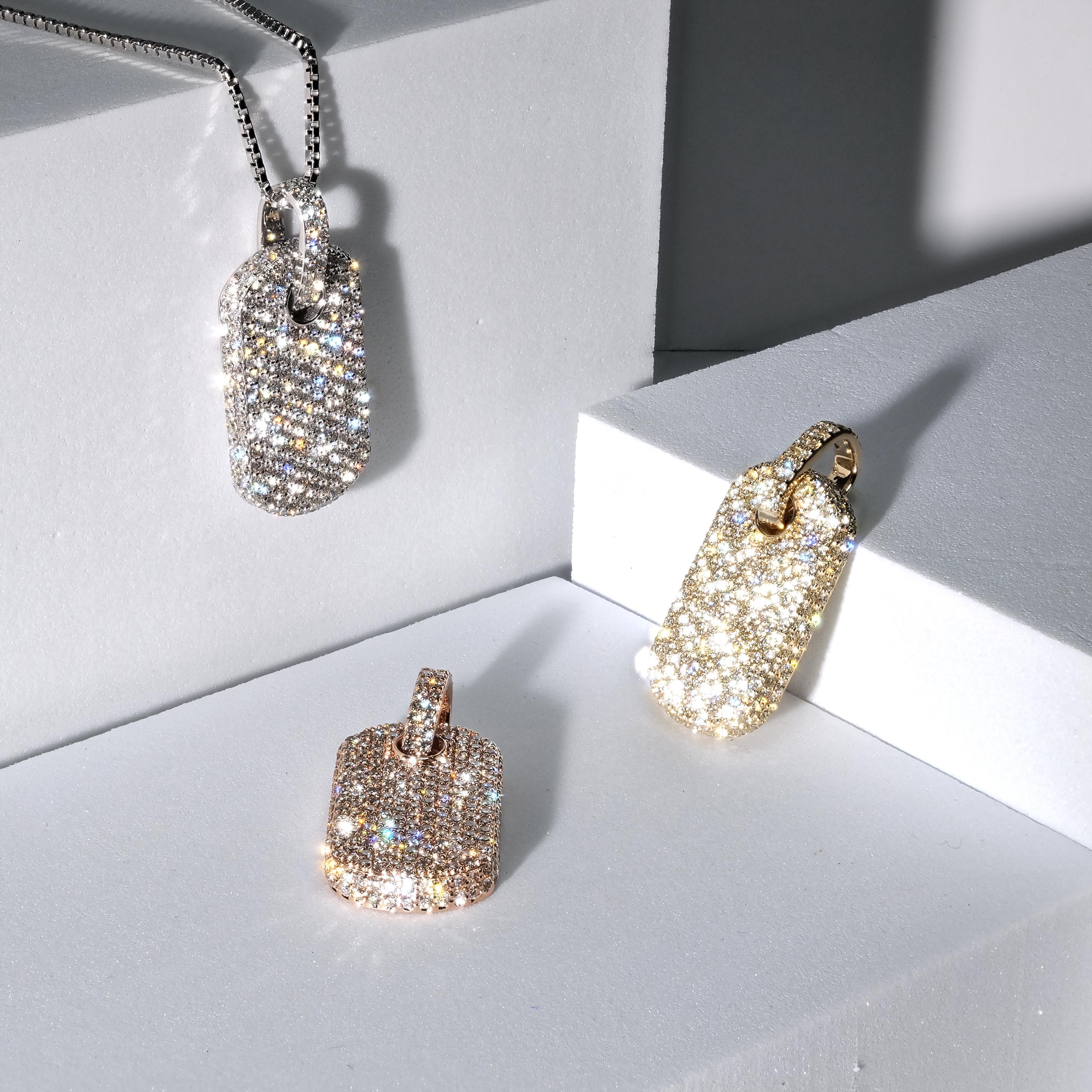 JF Generation: 14k Gold 2,5 Karat natürliche Diamanten Everyday Herren-Anhänger 2