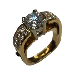 Jean-Francois Albert  "Signature Fit" 18K Yellow and White Gold Diamond Ring