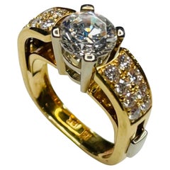 Jean-Francois Albert  "Signature Fit" 18K Yellow and White Gold Diamond Ring