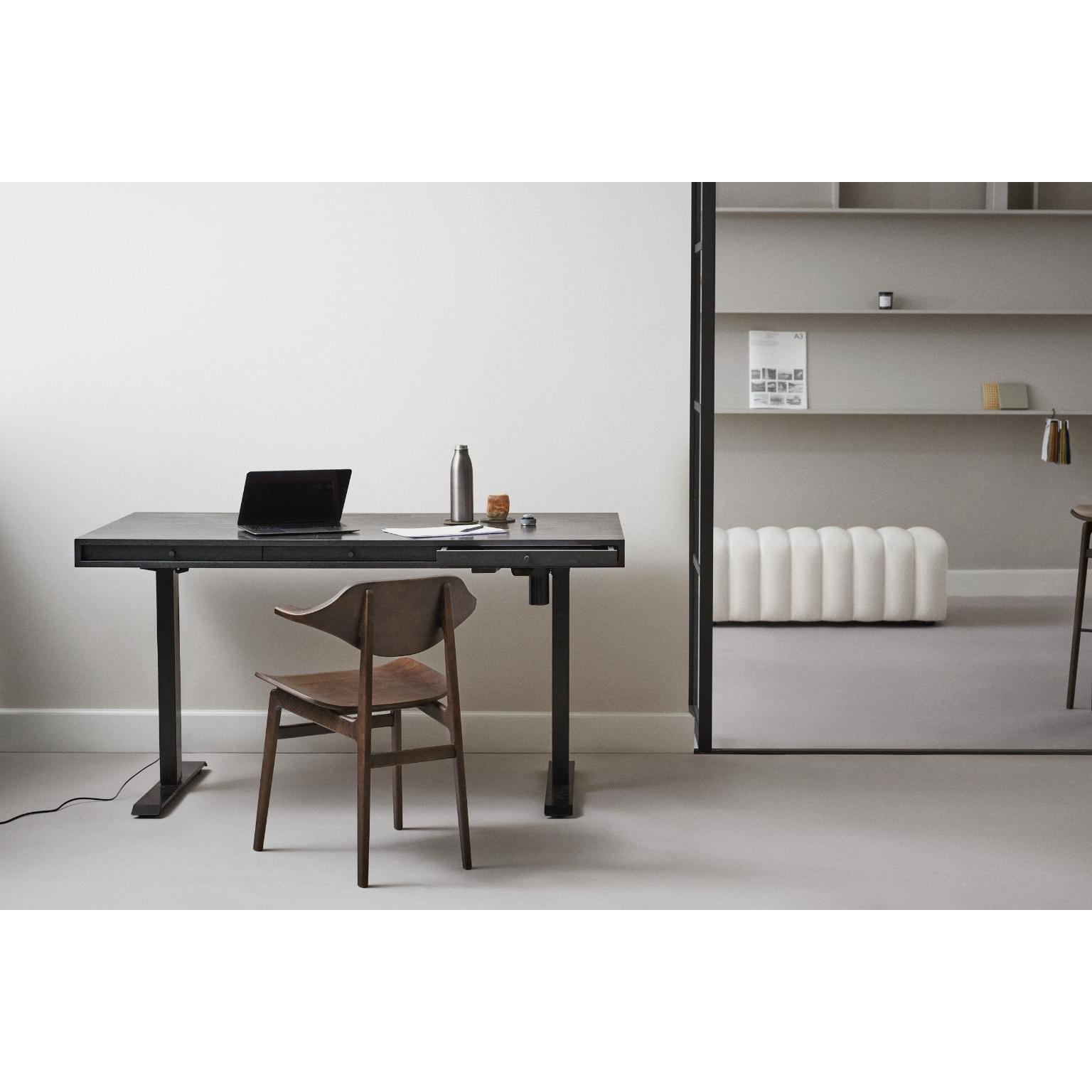 Aluminum JFK Office Desk With Adjustable Height Legs by NORR11