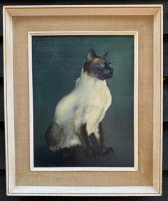 29th century English, Portrait od a seated Siamese Cat