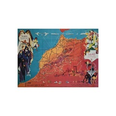 Original 1958 Maroc Touristique Poster by J.G. Mantel