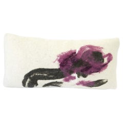 JG Switzer Abstract Flower Hand Felted Wool Lumbar Pillow