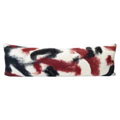 JG Switzer Black White Red Modern Wool Body Pillow