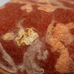 JG Switzer Blood Orange Hand Felted Wool Pillow with Prima Alpaca Back