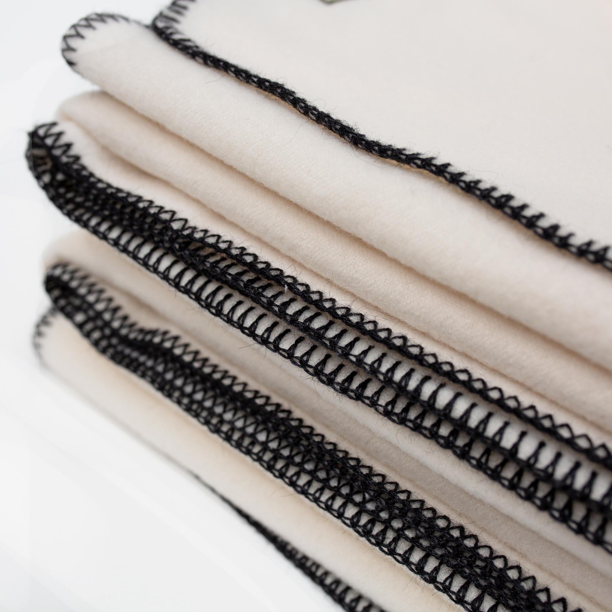 JG Switzer Classic Blanket in Black Cashmere Blend- King For Sale 3