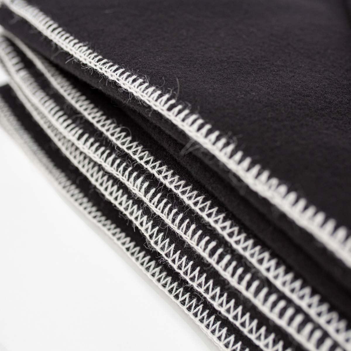 JG Switzer Classic Blanket in Black Cashmere Blend- King For Sale 8