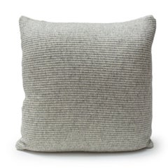 JG Switzer Grey Ribbon Hand Felted Wool Pillow with Prima Alpaca Back