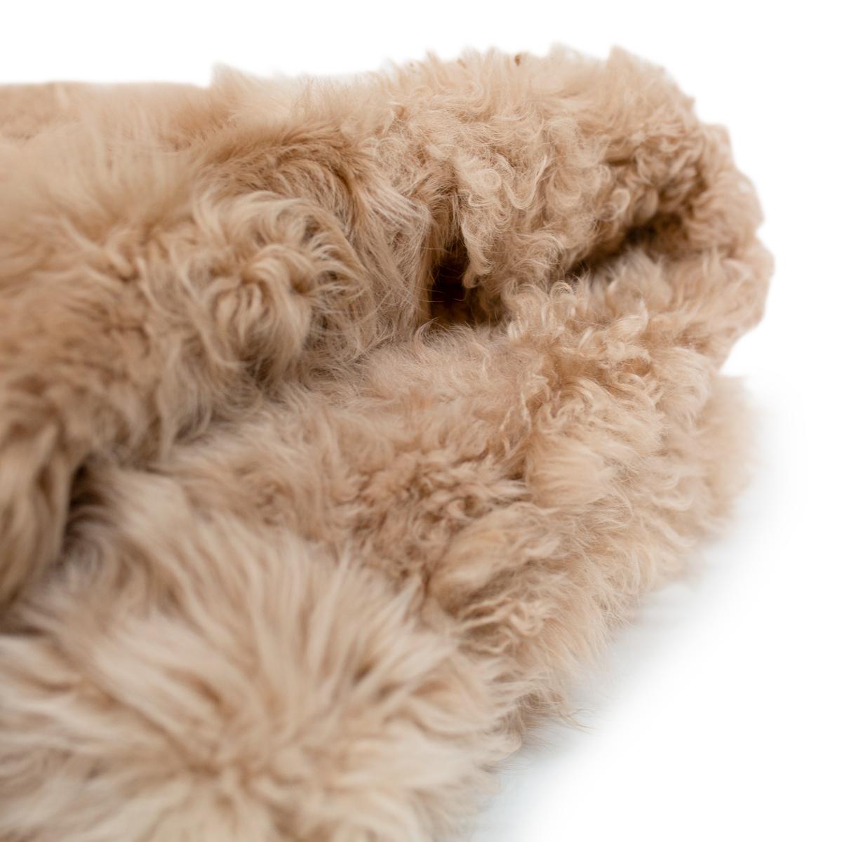 Organic Modern JG Switzer Toscana Real Fur Both Sides, Teddy Bear Pillow For Sale