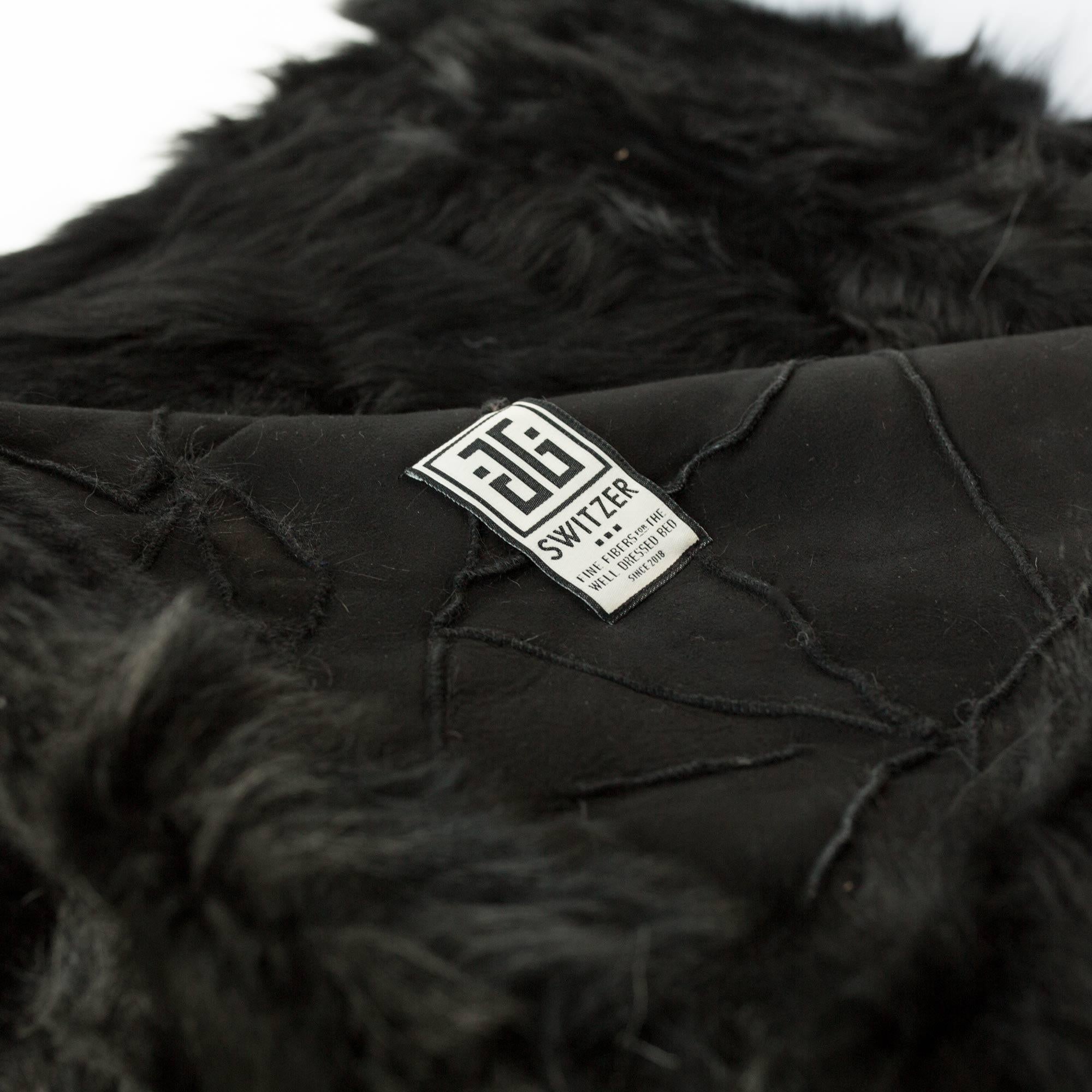 JG Switzer Toscana Real Fur LARGE Blanket Unlined in Bone Grey For Sale 7
