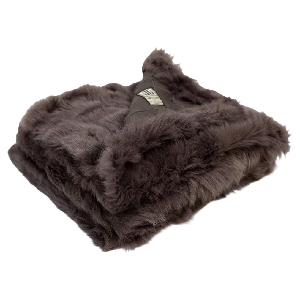 JG Switzer Toscana Real Fur THROW Unlined in Plum Grey