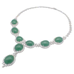 JGG Certified 93.52 Carat Natural Jade Necklace