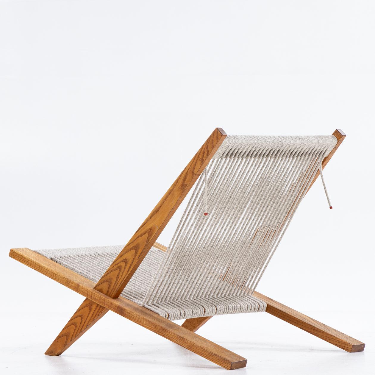 Scandinavian Modern JH 106 - Easy chair in patinated ash By Poul Kjærholm & Jørgen Høj For Sale