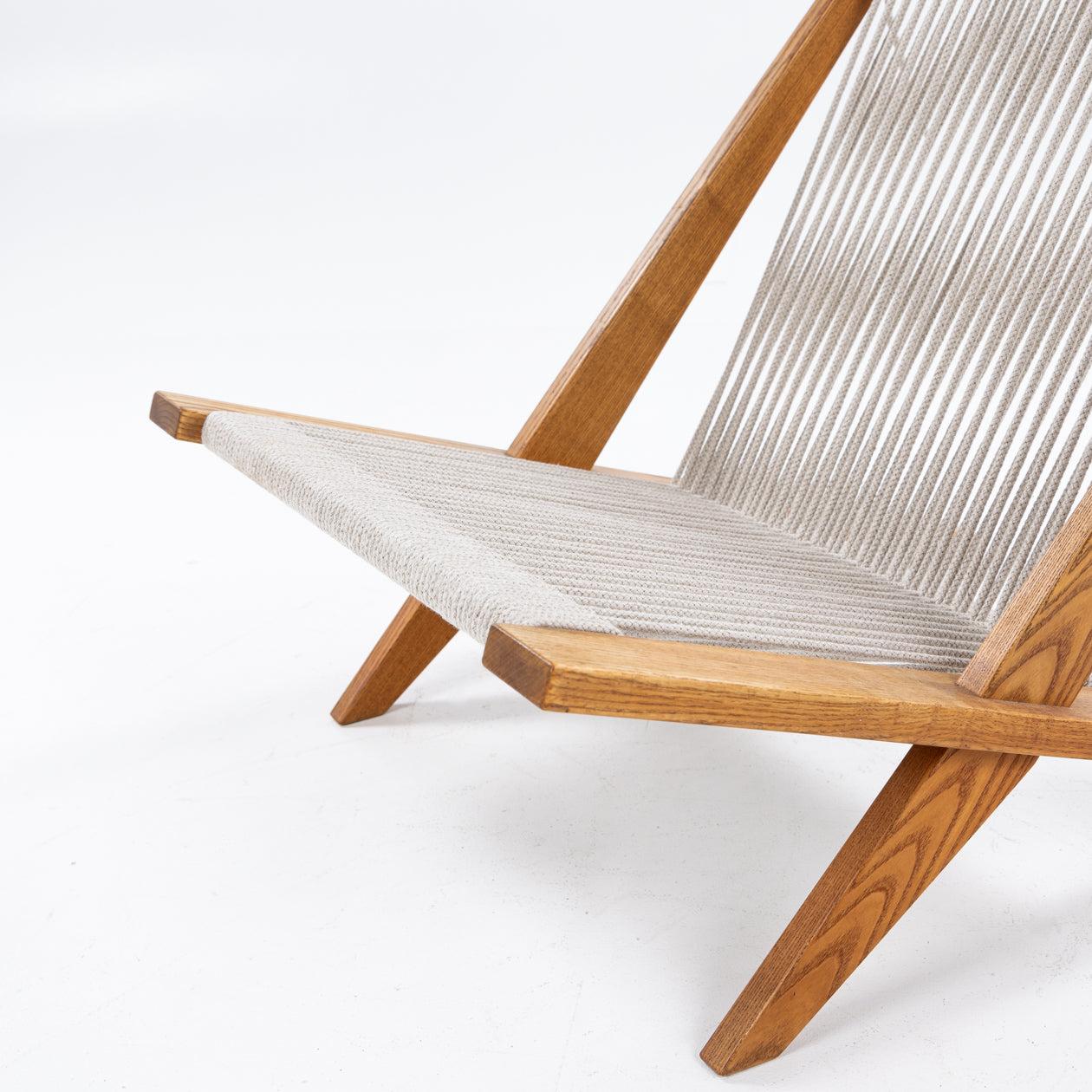 JH 106 - Easy chair in patinated ash By Poul Kjærholm & Jørgen Høj In Good Condition For Sale In Copenhagen, DK