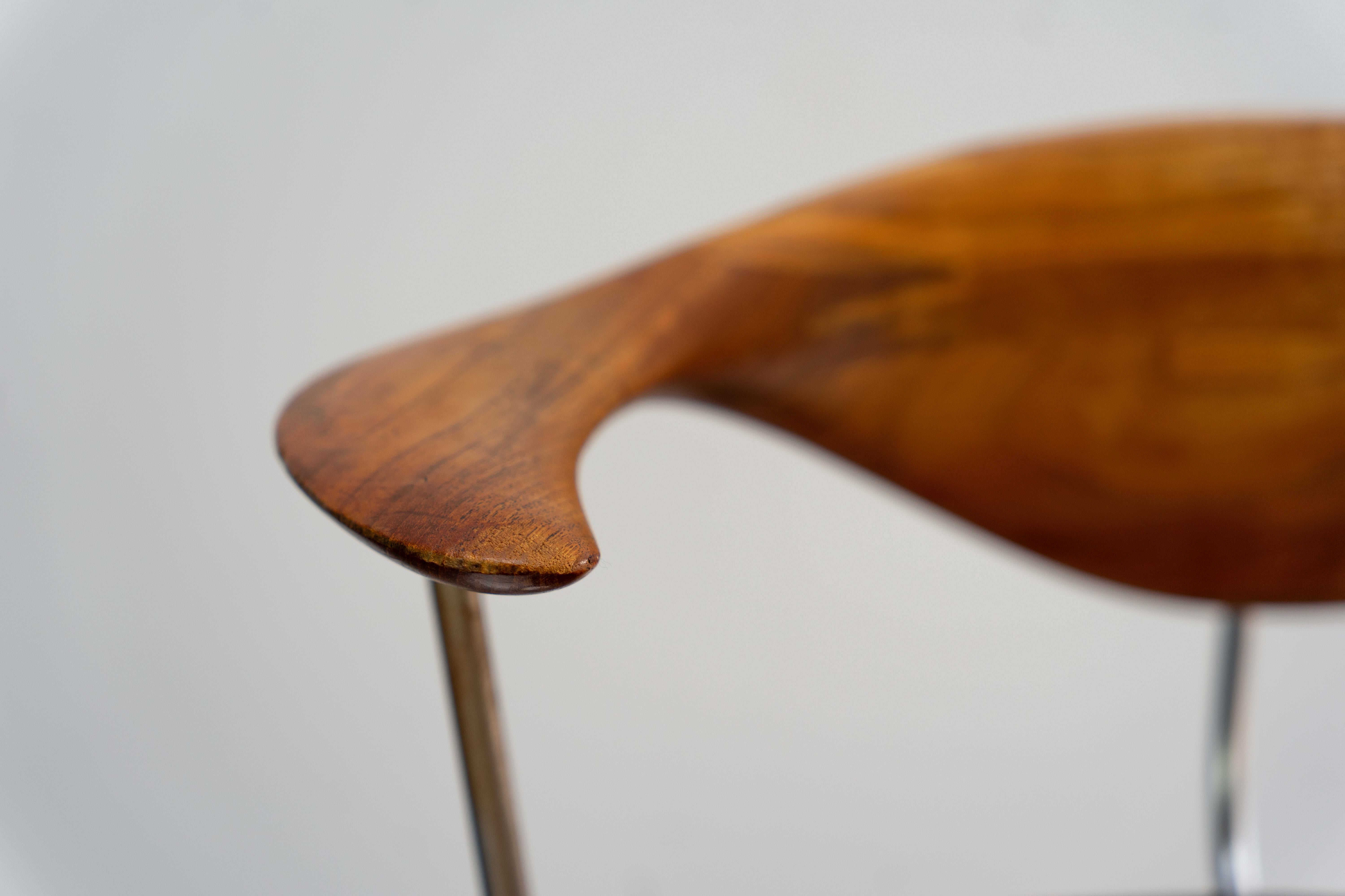 Drehstuhl JH 502 von Hans Wegner für Johannes Hansen, Dänemark 1950er Jahre im Angebot 7
