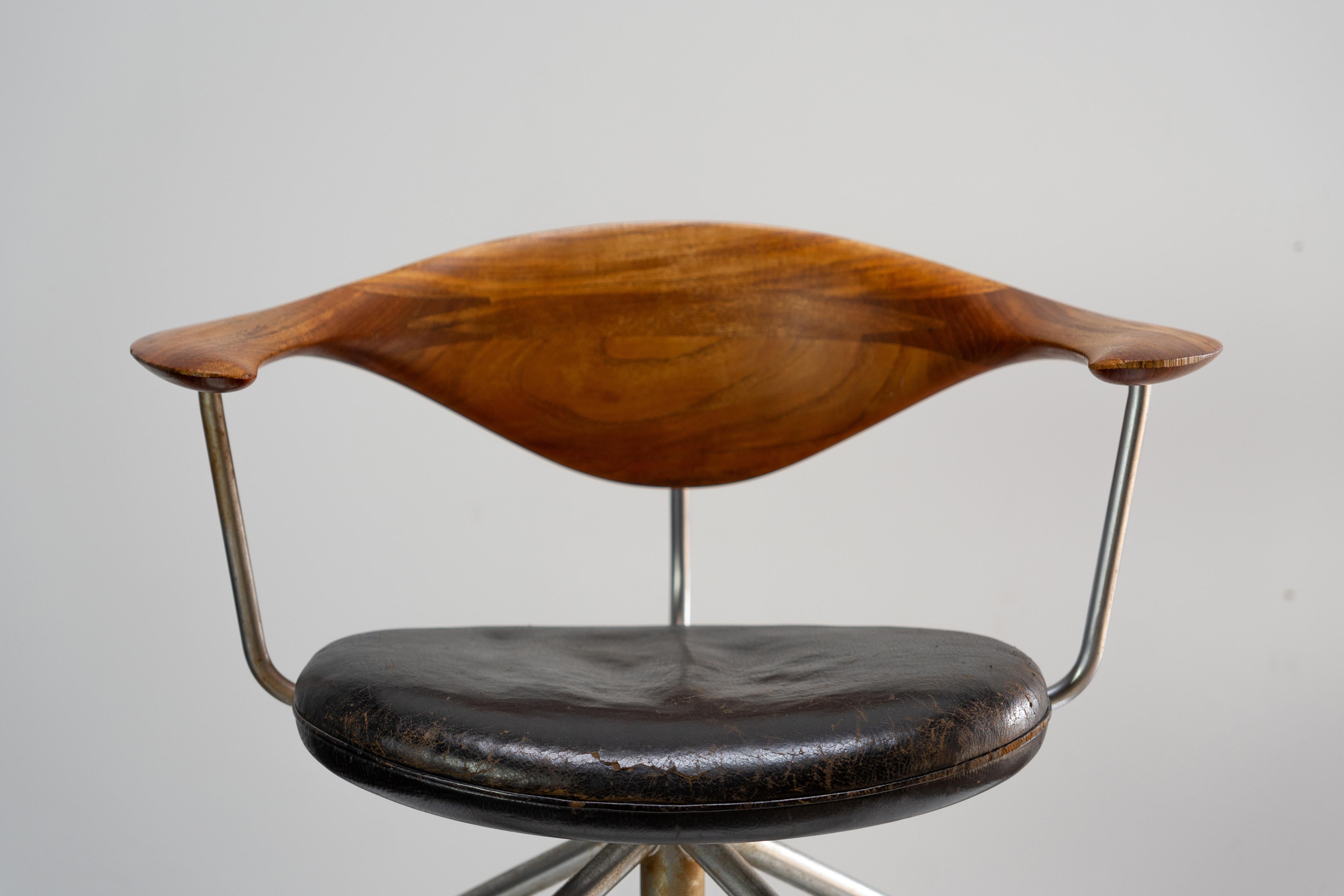 Drehstuhl JH 502 von Hans Wegner für Johannes Hansen, Dänemark 1950er Jahre (20. Jahrhundert) im Angebot
