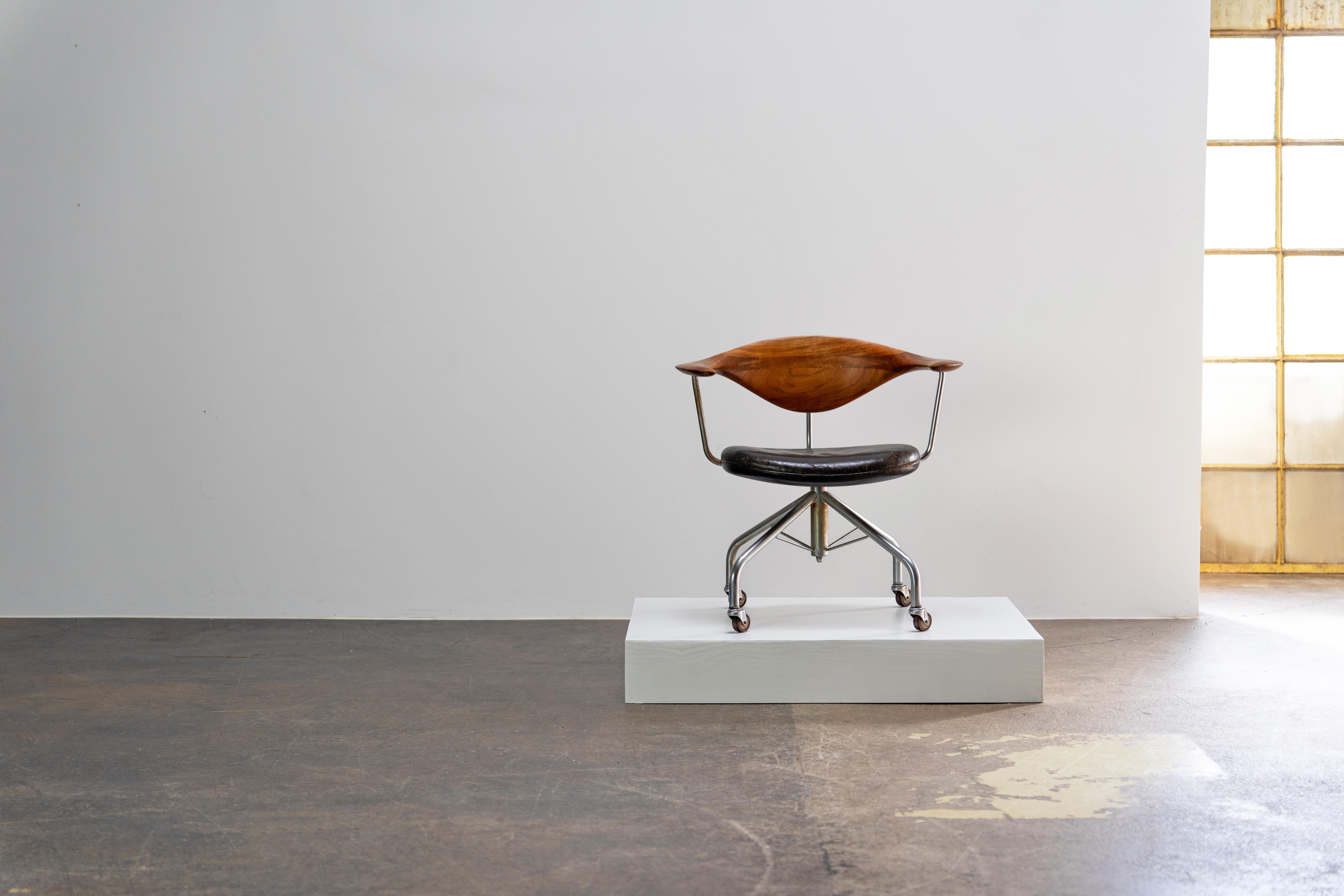 Drehstuhl JH 502 von Hans Wegner für Johannes Hansen, Dänemark 1950er Jahre im Angebot 2