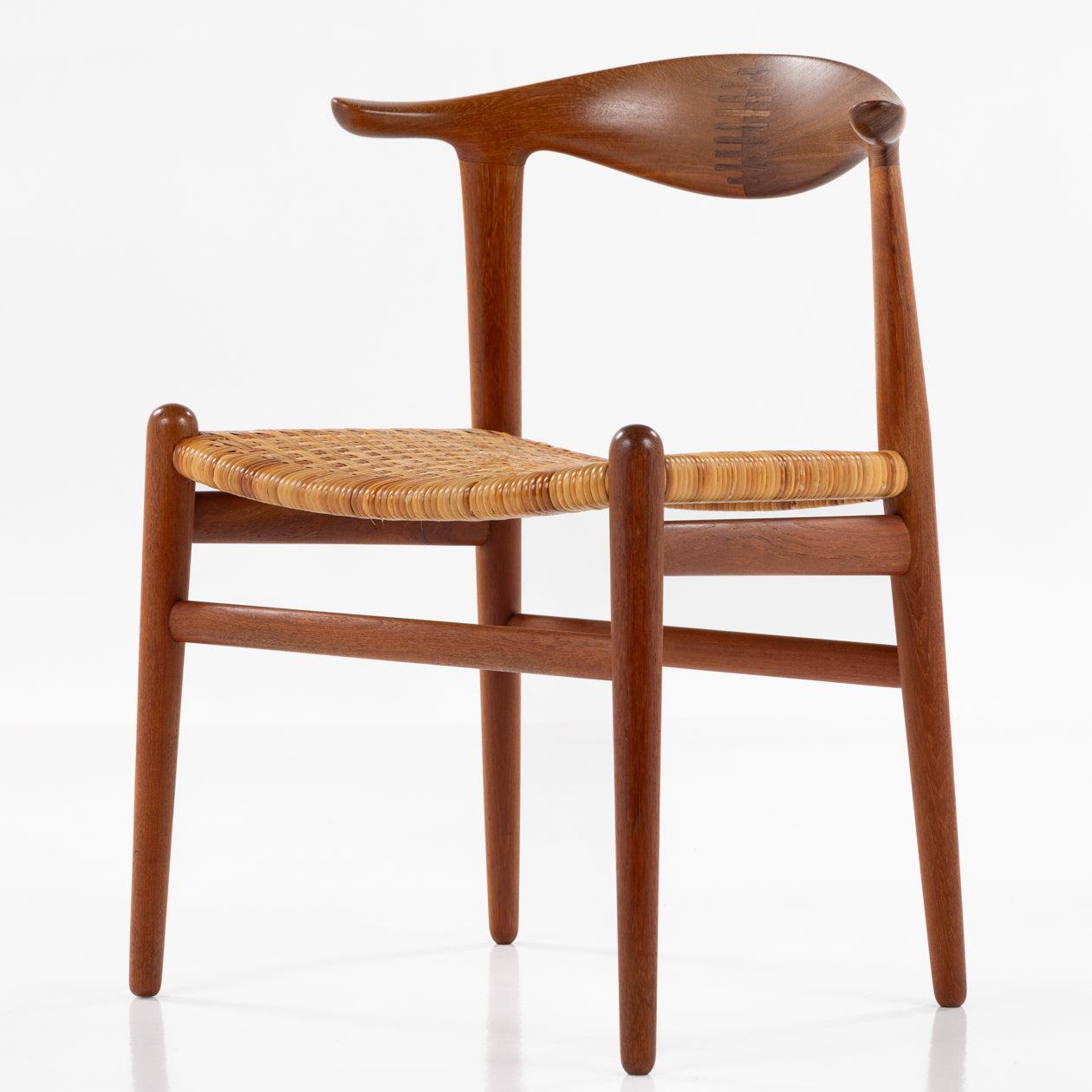 JH 505 - Set of 6 'Cow horn Chairs' in teak By Hans J. Wegner In Good Condition For Sale In Copenhagen, DK