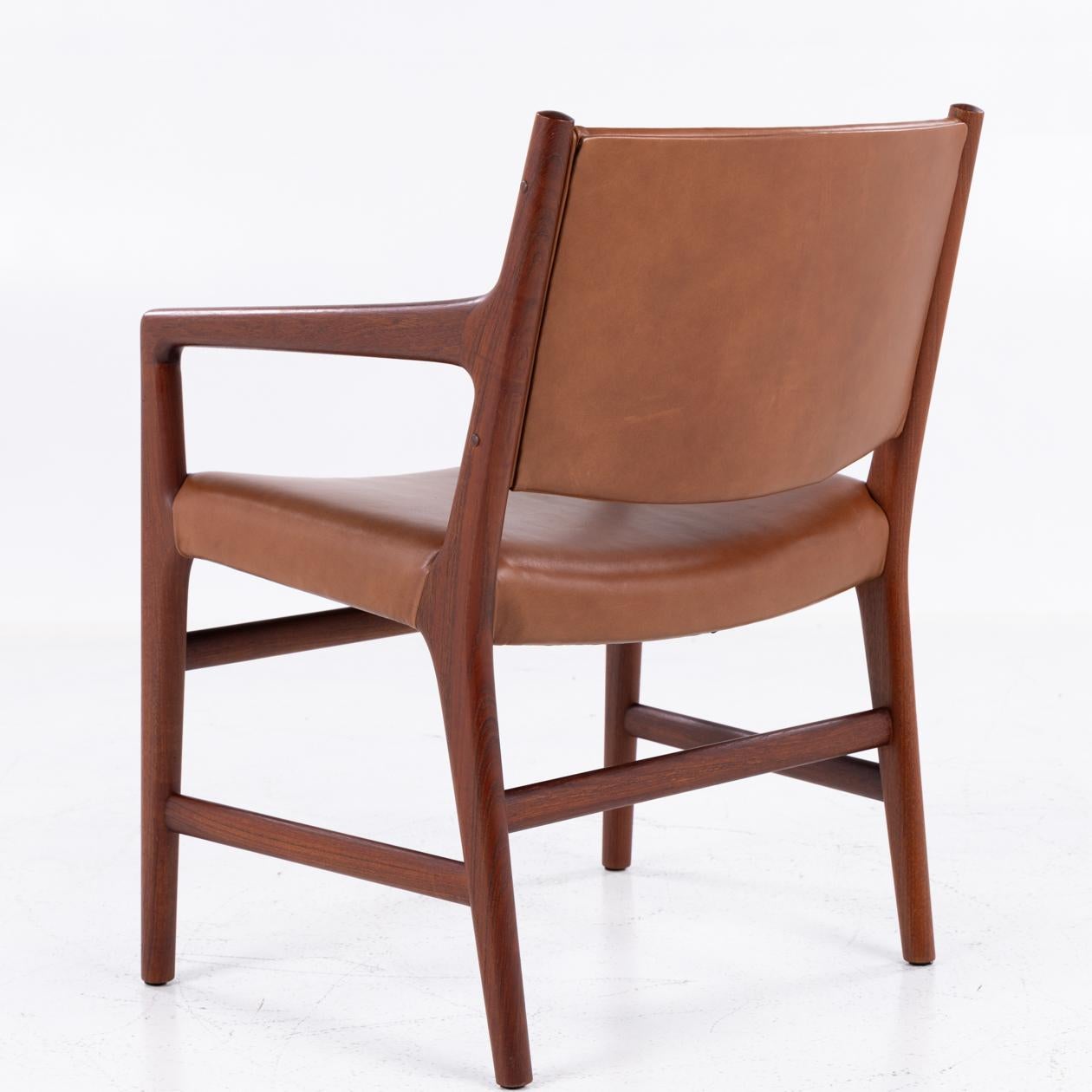 JH 507 - Raro sillón de teca maciza de Hans J. Wegner Moderno de mediados de siglo en venta